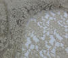 Champagne Bi-Stretch Lace Fabric Floral Pattern