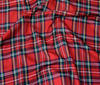 Rot ORIGINAL SCHOTTENKARO STOFF TARTAN METERWARE