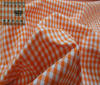 Orange Patchwork Cotton Fabric Vichy 5mm