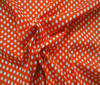 Orange Patchwork Cotton Fabric Dots 9mm