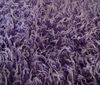purple ~ white Rasta long hair fur fabric 800g