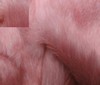 1m Rest rosamelange Flauschig Langhaar Webpelz Stoff Pelzimitat