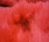 red Fluffy Long Hair Woven Fur Imitation Fabric