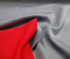 grey ~ red Doubleface Stretch Neoprene Fabric