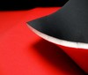 black ~ red 10mm Stretch Neoprene Doubleface Fabric