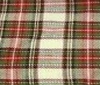 white~red~green Cotton Scottish Tartan Fabric