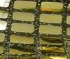 Gold~schwarz Quadratisch 8x8mm PAILLETTEN STOFF