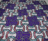 Purple-White Patchwork fantasie Weaves Cotton fabric