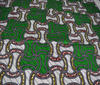 Green - white Patchwork fantasie Weaves Cotton fabric