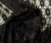 black Tulle Lace Fabric Rose Design