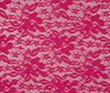 Pink Bi-Stretch Spandex Lace Fabric Flower Design