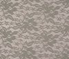 Grey Bi-Stretch Spandex Lace Fabric Flower Design