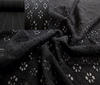 2.20m REST black Bi-Stretchable Lace Fabric
