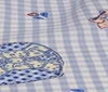 babyblue ~ white Cotton Fabric ~ Tartan Children Patchwork