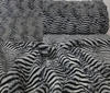 Black ~ White Luxury faux Fur Fabric Short Hair very soft