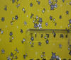 mustard yellow Patchwork Flowers Cotton Fabric