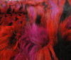 0,75m Rest Red ~ Black ~ Pink Shaggy Fake Fur fabric