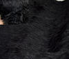 Black Strecth fabric faux fur bearskin