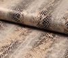 beige Bi-stretch SUEDE SNAKE FOIL leather fabric